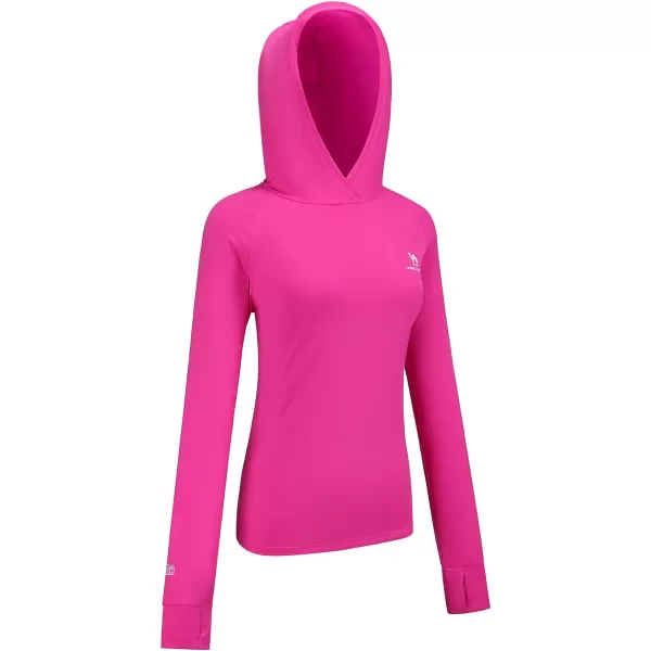 CAMEL CROWN Rash Guard for Women UPF 50 UV Sun Protection Swim Shirts Women Lightweight Quick Dry Long Sleeve Shirt HoodieRed