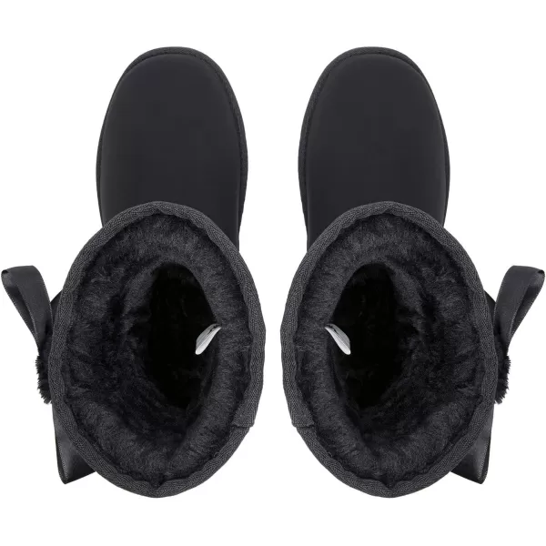 CAMEL CROWN Womens Foldable Snow Boots Warm Fur Winter Boots MidCalf Zipper House Slippers Boots Classic Mini Short Boots for OutdoorBlack36
