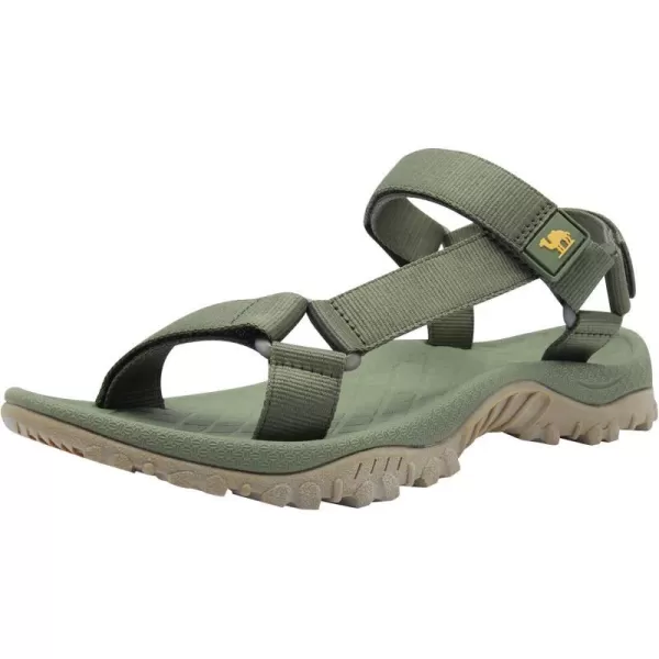 CAMEL CROWN Hiking Sport Sandals for Men Antiskidding Water Sandals Comfortable Athletic Sandals for Outdoor Wading BeachArmy Green