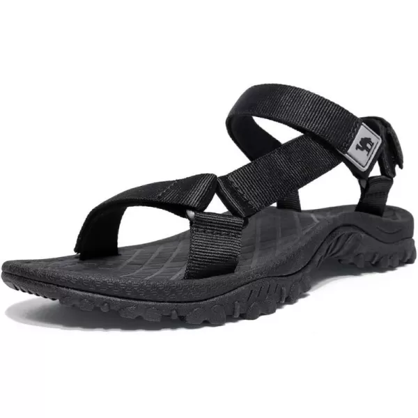 CAMEL CROWN Hiking Sport Sandals for Men Antiskidding Water Sandals Comfortable Athletic Sandals for Outdoor Wading BeachBlack