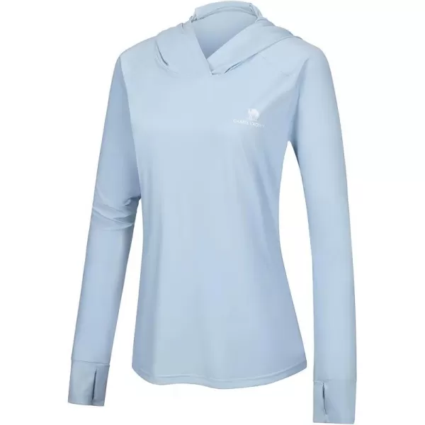 CAMEL CROWN Rash Guard for Women UPF 50 UV Sun Protection Swim Shirts Women Lightweight Quick Dry Long Sleeve Shirt HoodieBlue