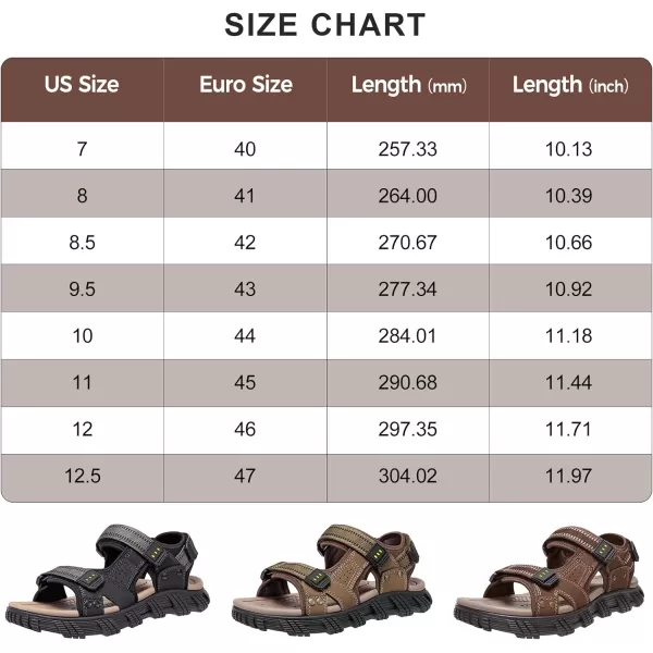 CAMEL CROWN Mens Leather Hiking Sandals Waterproof Lightweight Sports Sandals Open Toe AntiSlip Outdoor Athletic Sandals for Summer BeachCoffee