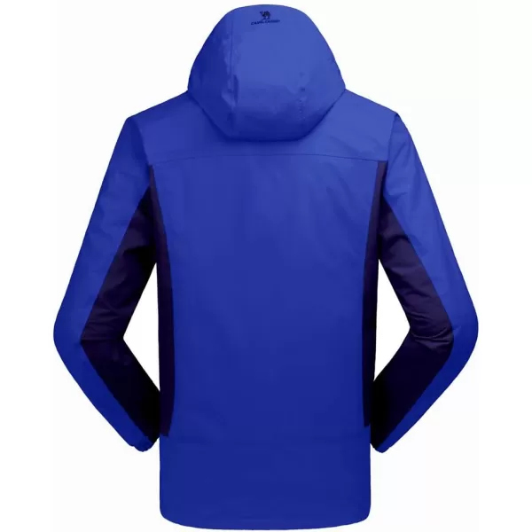 CAMEL CROWN Mens Ski Jacket 3 in 1 Waterproof Winter Jacket Snow Jacket Windproof Hooded with Inner Warm Fleece CoatBlue