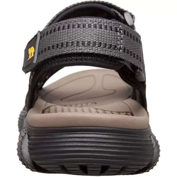 CAMEL CROWN Mens Water Sandals Waterproof Arch Support Hiking Sandals Comfort Leather Sandals Adjustable Athletic Outdoor Sandals for Summer Beach Trail WalkingBlackGrey