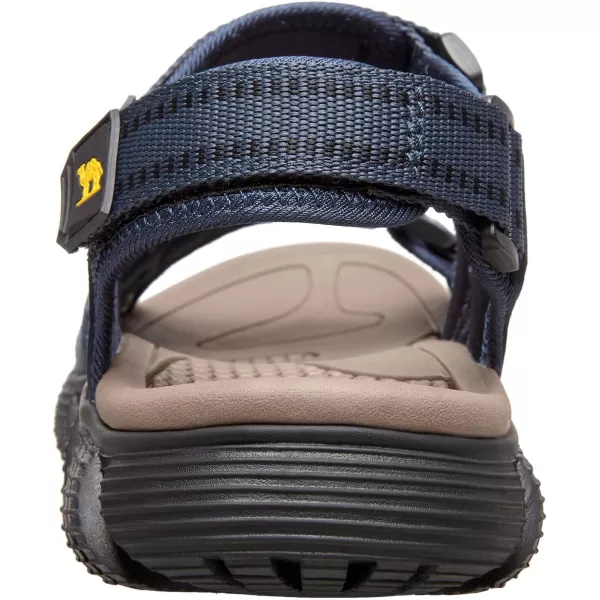 CAMEL CROWN Mens Water Sandals Waterproof Arch Support Hiking Sandals Comfort Leather Sandals Adjustable Athletic Outdoor Sandals for Summer Beach Trail WalkingDark Blue