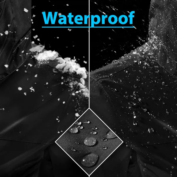 CAMEL CROWN Womens Waterproof Ski Jacket Winter Coat Windbreaker Fleece Inner Snow Hiking OutdoorBlack