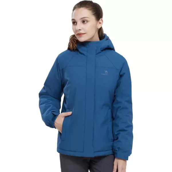 CAMEL CROWN Womens Waterproof Ski Jacket Winter Coat Windbreaker Fleece Inner Snow Hiking OutdoorDark Blue