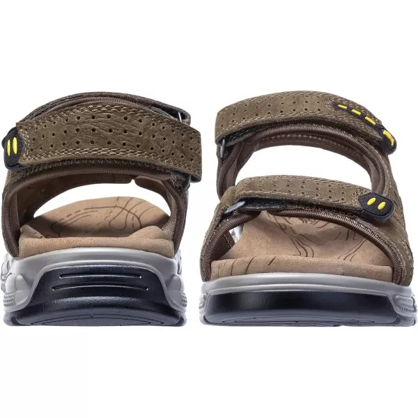 CAMEL CROWN Mens Leather Sandals Hiking Outdoor Water Beach Sports Mens Sandals for Summer with Open Toe Adjustable StrapsCoffeek937