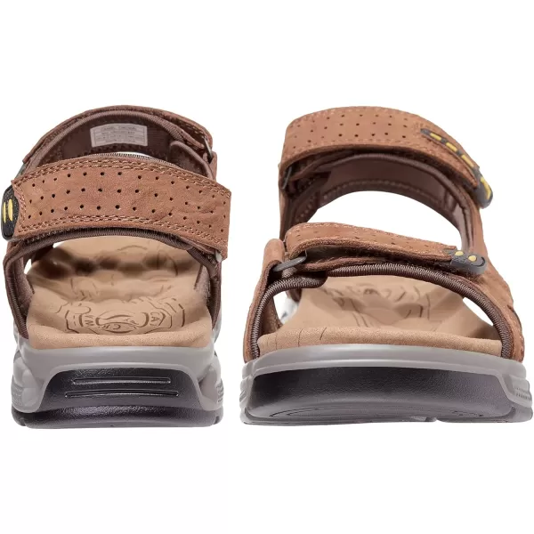 CAMEL CROWN Mens Leather Sandals Hiking Outdoor Water Beach Sports Mens Sandals for Summer with Open Toe Adjustable StrapsDark Drown7837