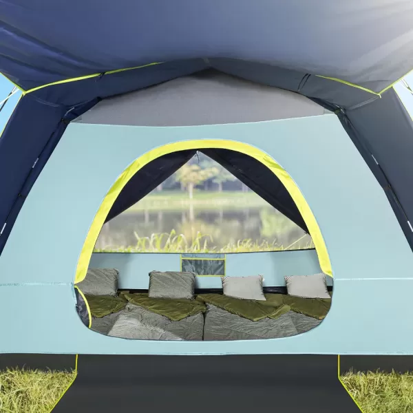 CAMEL CROWN Tents for Camping 3456 Person Tent Waterproof Easy Setup Backpacking Tents with Floor Mats and Attached Porch Family Tent for Outdoor Hiking with PorchNavy Blue