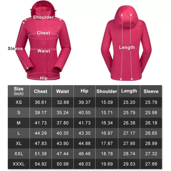 CAMEL CROWN Womens Lightweight Rain Jacket Waterproof Windbreaker Hooded Coat Shell for Outdoor Hiking Climbing TravelingRed Hibiscus