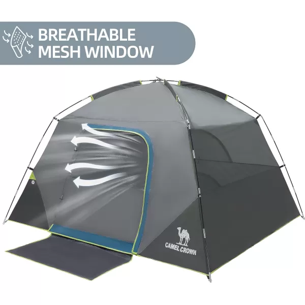 CAMEL CROWN Camping Tents 246 Person Waterproof Quick Easy Setup Folding Outdoor Backpacking Tents Family HikingDark Blue