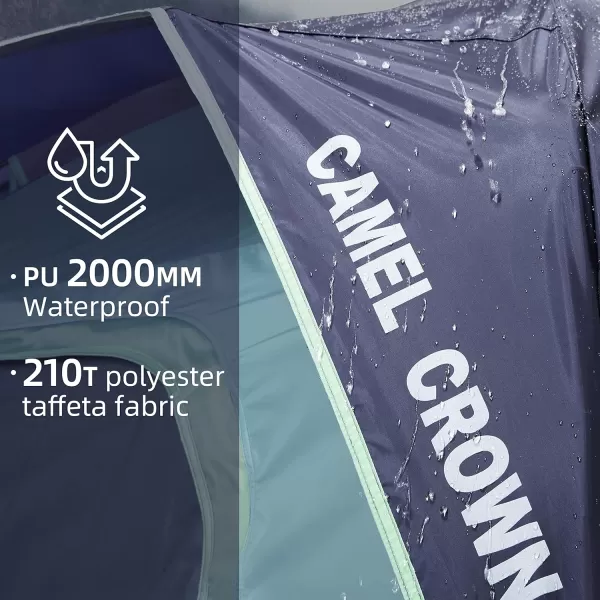 CAMEL CROWN Camping Tents 246 Person Waterproof Quick Easy Setup Folding Outdoor Backpacking Tents Family HikingNavy Blue