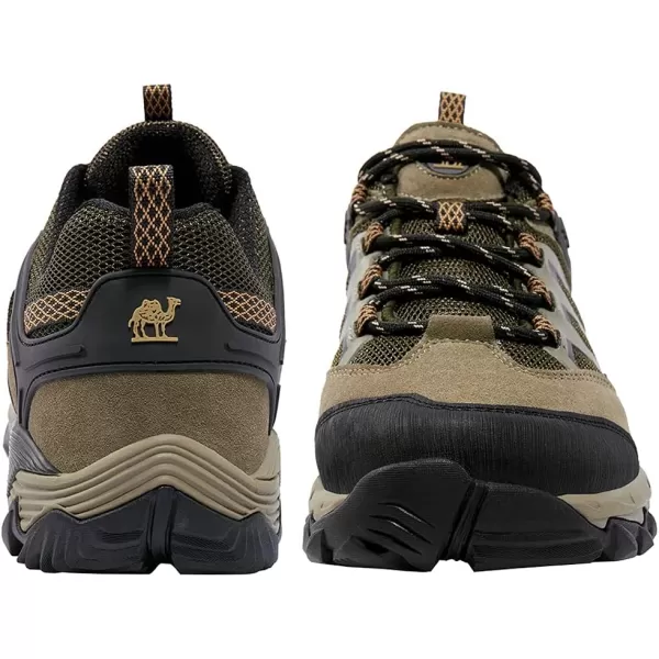 CAMEL CROWN Hiking Shoes Men Breathable NonSlip Sneakers Lightweight Low Top for Outdoor Trailing Trekking WalkingOlive Green