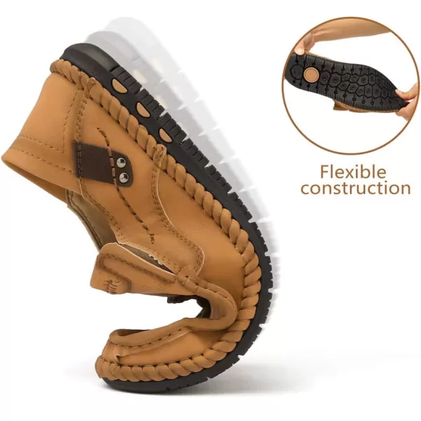 CAMEL CROWN Mens Casual Loafers Slip On Shoes Leather Flexible Walking Shoes for Men Hiking DrivingBlackBrownSize 712CAMEL CROWN Mens Casual Loafers Slip On Shoes Leather Flexible Walking Shoes for Men Hiking DrivingBlackBrownSize 712