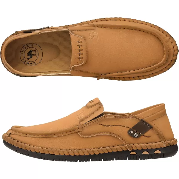 CAMEL CROWN Mens Casual Loafers Slip On Shoes Leather Flexible Walking Shoes for Men Hiking DrivingBlackBrownSize 712CAMEL CROWN Mens Casual Loafers Slip On Shoes Leather Flexible Walking Shoes for Men Hiking DrivingBlackBrownSize 712