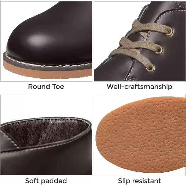 CAMEL CROWN Mens Chukka Boot Casual Oxfords Ankle Boot Midtop Lace up Shoes Fashion ComfortableBrown