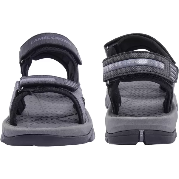 CAMEL CROWN Mens Hiking Sandals Sport Waterproof Sandal Comfortable for Athletic Outdoor Beach Summer Walking Arch SupportGray1