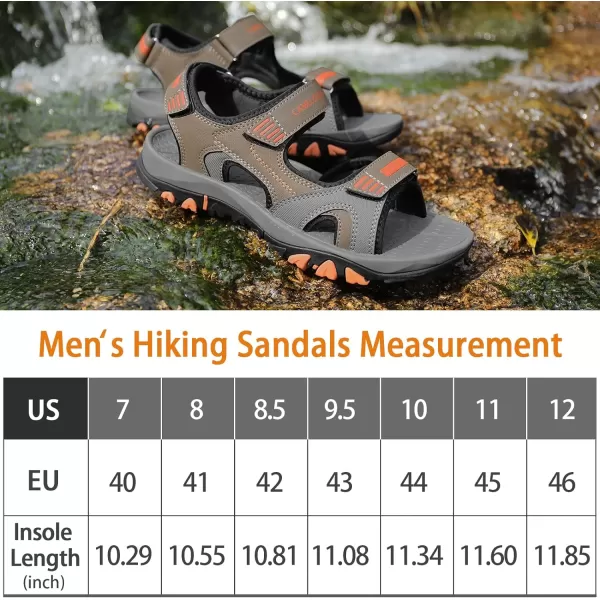 CAMEL CROWN Mens Hiking Sandals Sport Waterproof Sandal Comfortable for Athletic Outdoor Beach Summer Walking Arch SupportKhaki