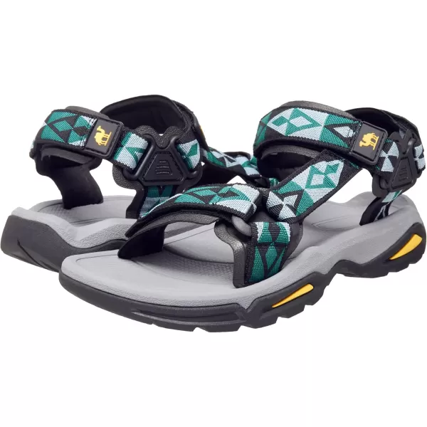 CAMEL CROWN Mens Hiking Sandals Waterproof with Arch Support Open Toe Summer Outdoor Comfort Beach Water Sport SandalsBlack Green Grey