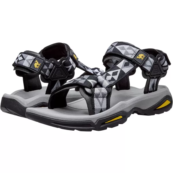 CAMEL CROWN Mens Hiking Sandals Waterproof with Arch Support Open Toe Summer Outdoor Comfort Beach Water Sport SandalsGreyWhite