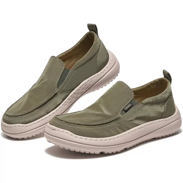 CAMEL CROWN Mens SlipOn Loafer Casual Shoes Waterproof Lightweight Sneakers Comfortable for Walking WorkSize 710Green