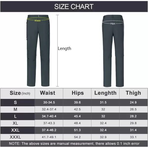 CAMEL CROWN Mens Winter Snow Pants Waterproof Warm Fleece Lined Insulated Softshell Pants with MultiPocketsGrey