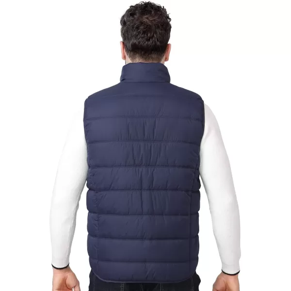 CAMEL CROWN Puffer Vest Men Quilted Winter Padded Sleeveless Jackets Gilet for Casual Work Travel OutdoorBlue