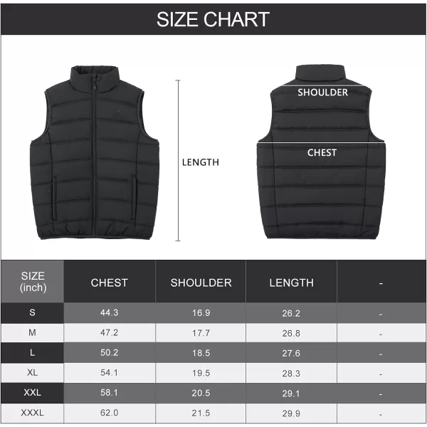 CAMEL CROWN Puffer Vest Men Quilted Winter Padded Sleeveless Jackets Gilet for Casual Work Travel OutdoorDrak Grey