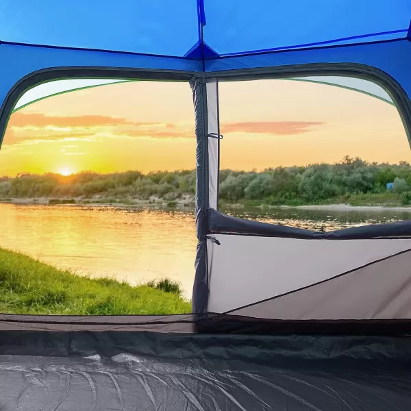 CAMEL CROWN Tents for Camping 3456 Person Tent Waterproof Easy Setup Backpacking Tents with Floor Mats Family Tent for Outdoor HikingSky Blue