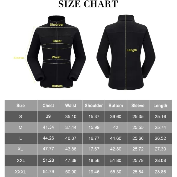 CAMEL CROWN Women Full Zip Fleece Jackets with Pockets Soft Polar Fleece Coat Jacket Sweater for Spring OutdoorBlack2