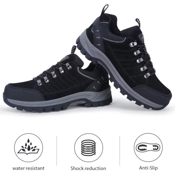 CAMEL CROWN Womens Hiking Shoes Waterproof NonSlip Breathable Lightweight Outdoor Trail Trekking SneakerBlack