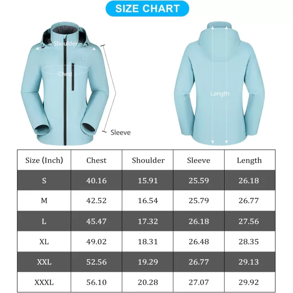 CAMEL CROWN Womens Waterproof Shell Jacket Windbreaker Hooded Rain Coat for Outdoor Hiking Climbing TravelingBlue