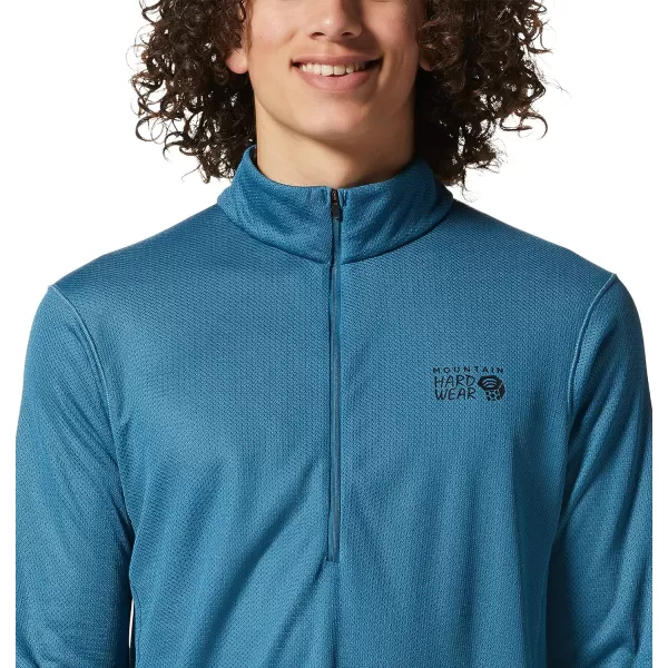 imageMountain Hardwear Mens Airmesh 12 Zip Jacket for Hiking Rock Climbing and Backpacking  QuickDrying and LightweightCaspian