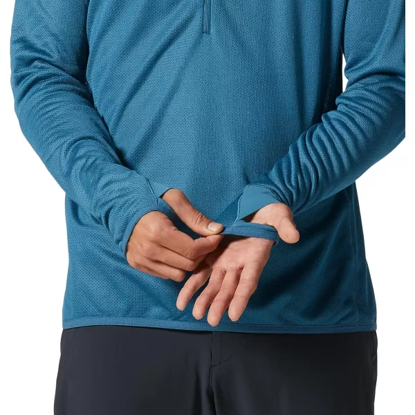 imageMountain Hardwear Mens Airmesh 12 Zip Jacket for Hiking Rock Climbing and Backpacking  QuickDrying and LightweightCaspian