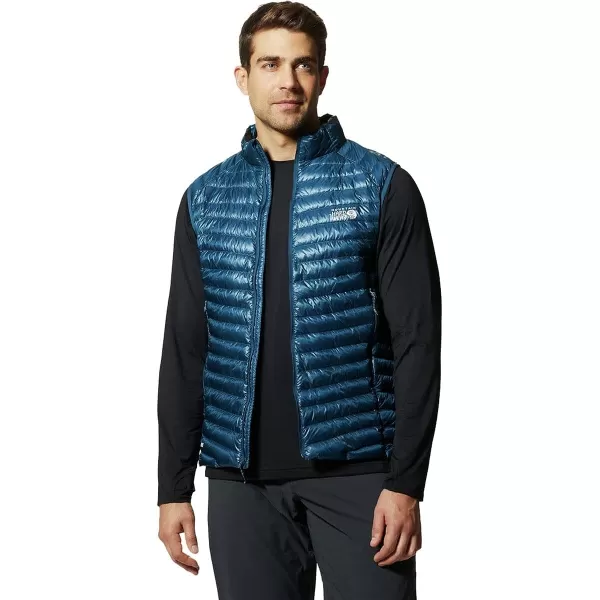 imageMountain Hardwear Mens Ghost Whisperer2 Vest for Climbing and Backpacking  Ultralight Insulated and WaterResistantDark Caspian