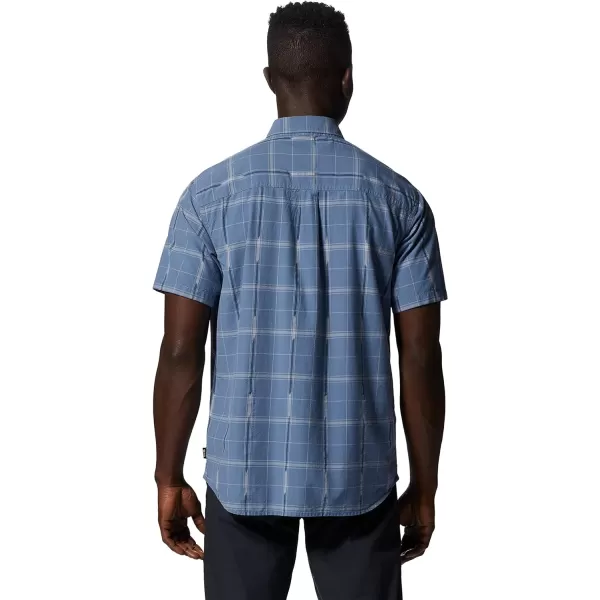 imageMountain Hardwear Mens Grove Hide Out Short Sleeve ShirtLight Zinc Windowpane Ikat