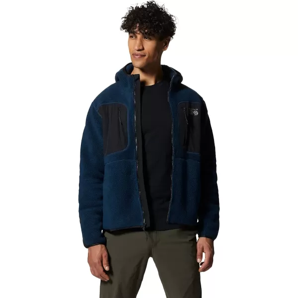 imageMountain Hardwear Mens HiCamp Fleece Hoody for Hiking Travel Backpacking and Everyday WearHardwear Navy