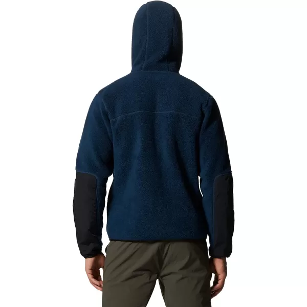 imageMountain Hardwear Mens HiCamp Fleece Hoody for Hiking Travel Backpacking and Everyday WearHardwear Navy