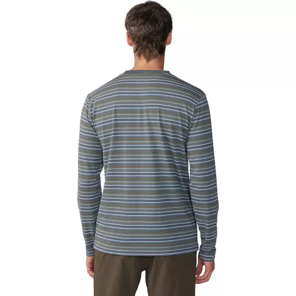 imageMountain Hardwear Mens Low Exposure Long SleeveStone Green Crag Stripe Print