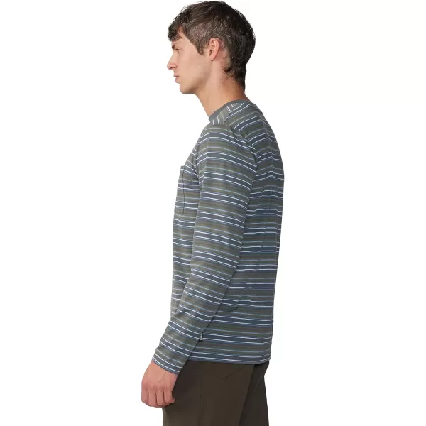 imageMountain Hardwear Mens Low Exposure Long SleeveStone Green Crag Stripe Print