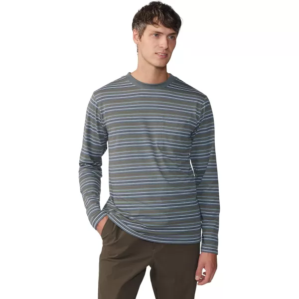 imageMountain Hardwear Mens Low Exposure Long SleeveStone Green Crag Stripe Print