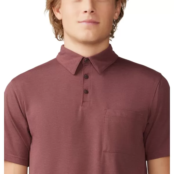 imageMountain Hardwear Mens Low Exposure PoloClay Earth Eoe Stripe
