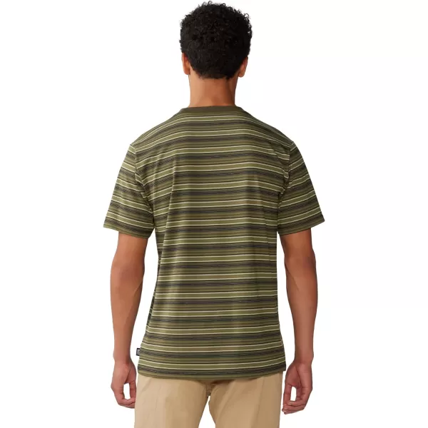 imageMountain Hardwear Mens Low Exposure Short SleeveCombat Green Crag Stripe