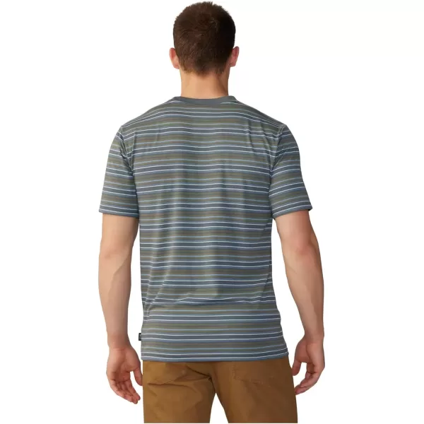 imageMountain Hardwear Mens Low Exposure Short SleeveStone Green Crag Stripe Print