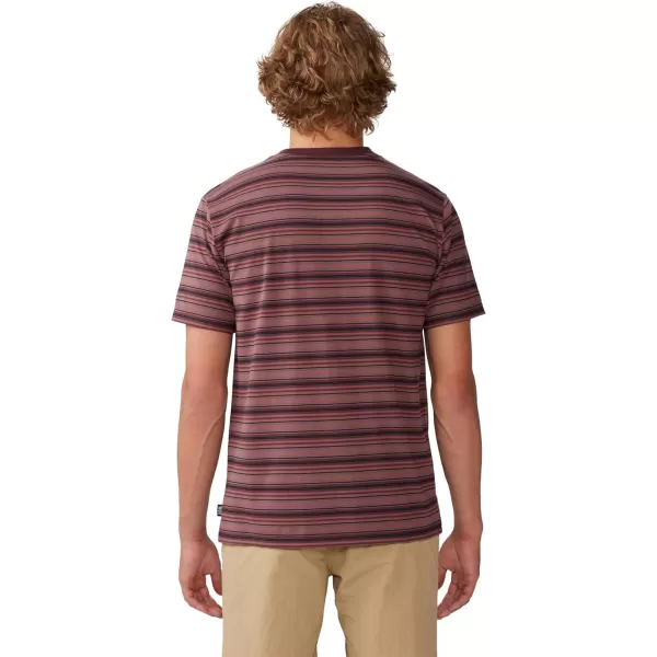 imageMountain Hardwear Mens Low Exposure Short SleeveWashed Raisin Crag Stripe