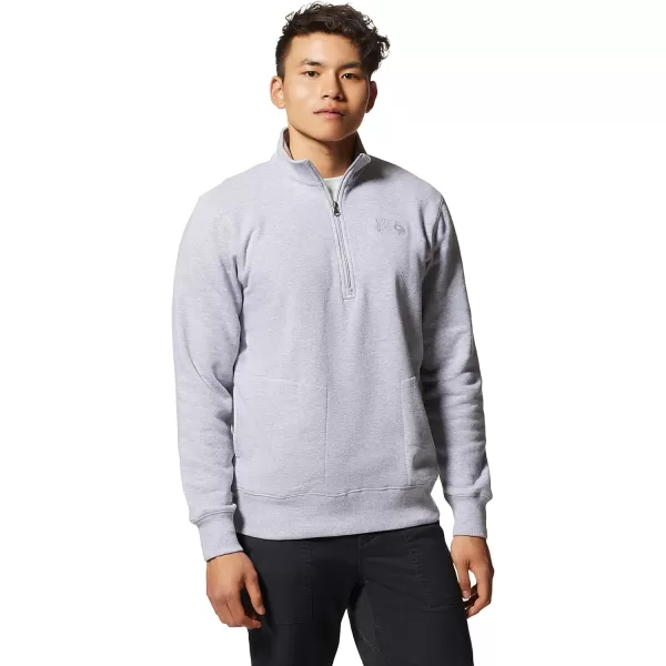 imageMountain Hardwear Mens MHW Logo 14 Zip for Travel Camping and Casual WearHardwear Grey Heather
