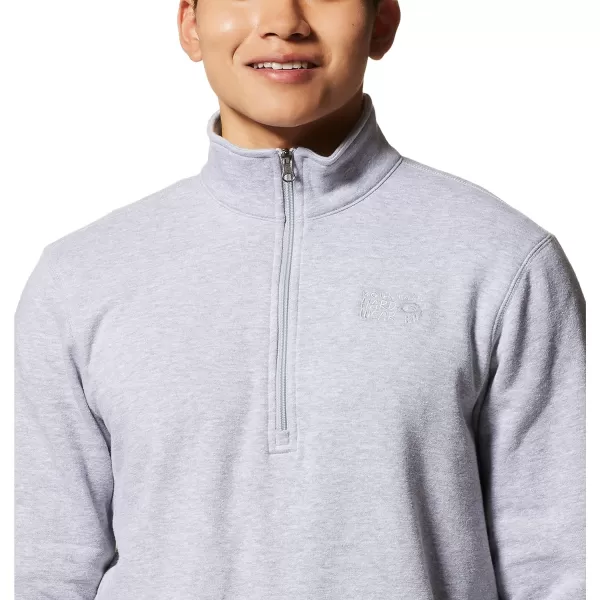 imageMountain Hardwear Mens MHW Logo 14 Zip for Travel Camping and Casual WearHardwear Grey Heather