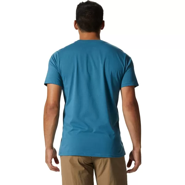 imageMountain Hardwear Mens MHW Logo Short Sleeve  Classic Lightweight Cotton TeeCaspian
