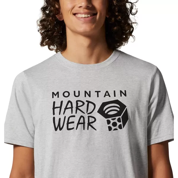 imageMountain Hardwear Mens MHW Logo Short Sleeve  Classic Lightweight Cotton TeeHardwear Grey Heather